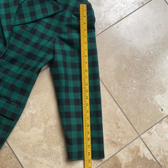 Emmanuelle Khanh green checkered wool blazer made in France - Picture 7 of 16